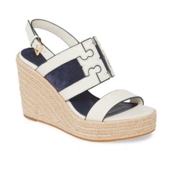 Tory Burch Shoes - Tory Burch  wedge espadrilles, size 6! Excellent condition. Leather/ suede